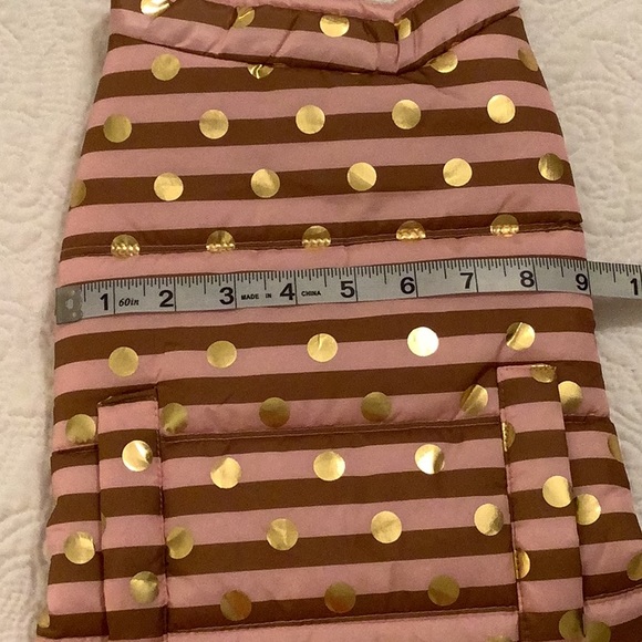 Puff Polka Dot Doggy Coat, Size M - Picture 6 of 8